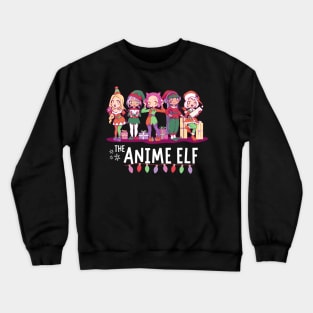 Kawaii Christmas Anime Elf Girls Crewneck Sweatshirt